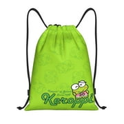 Keroppi Drawstring Bags Unisex Drawstring Back-pack Daypack Sports Gym Bag Outdoor